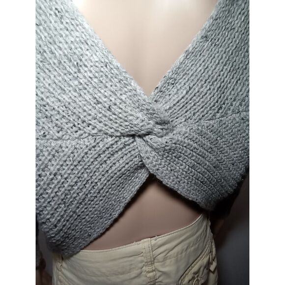 Ruby Moon sz sm gray crop sweater wool blend - Picture 16 of 16